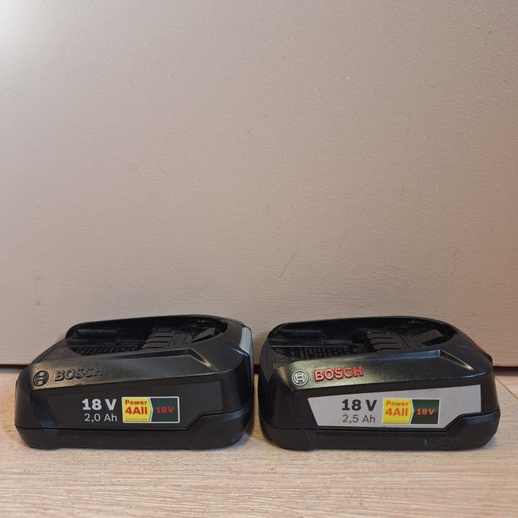 Bosch 18V Power4All Accu's (2.0 Ah & 2.5 Ah)