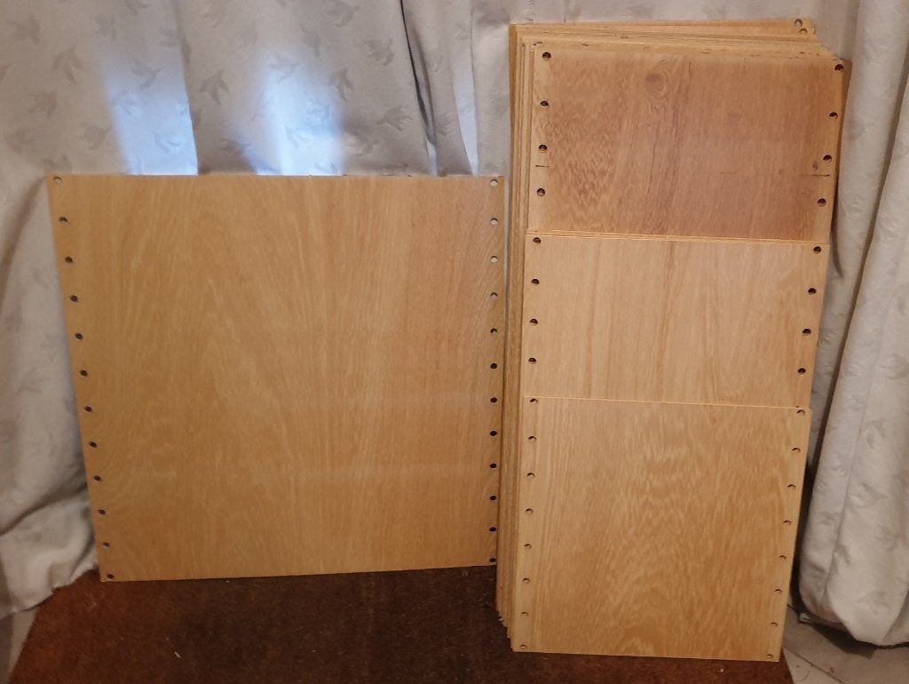 Lundia originele diversen inschuifpanelen blank gelakt, Ophalen, Gebruikt