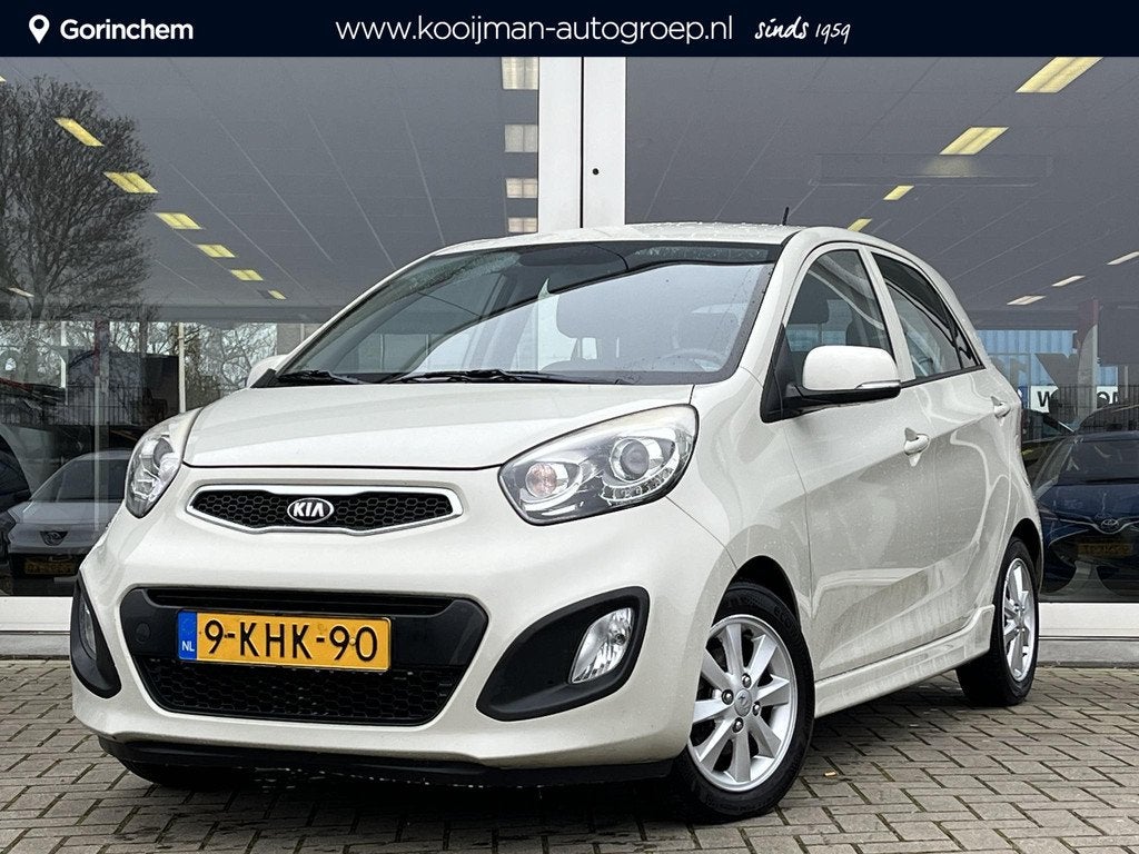 Kia Picanto 1.0 CVVT ISG Plus Pack | Airco | LM velgen | LED, Auto's, Kia, Euro 5, Stof, Gebruikt, Zwart