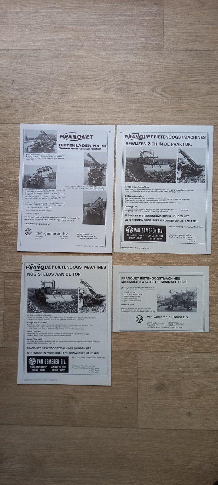 R 5 : Franquet bietenrooier advertenties., Ophalen of Verzenden, 1920 tot 1940, Tijdschrift