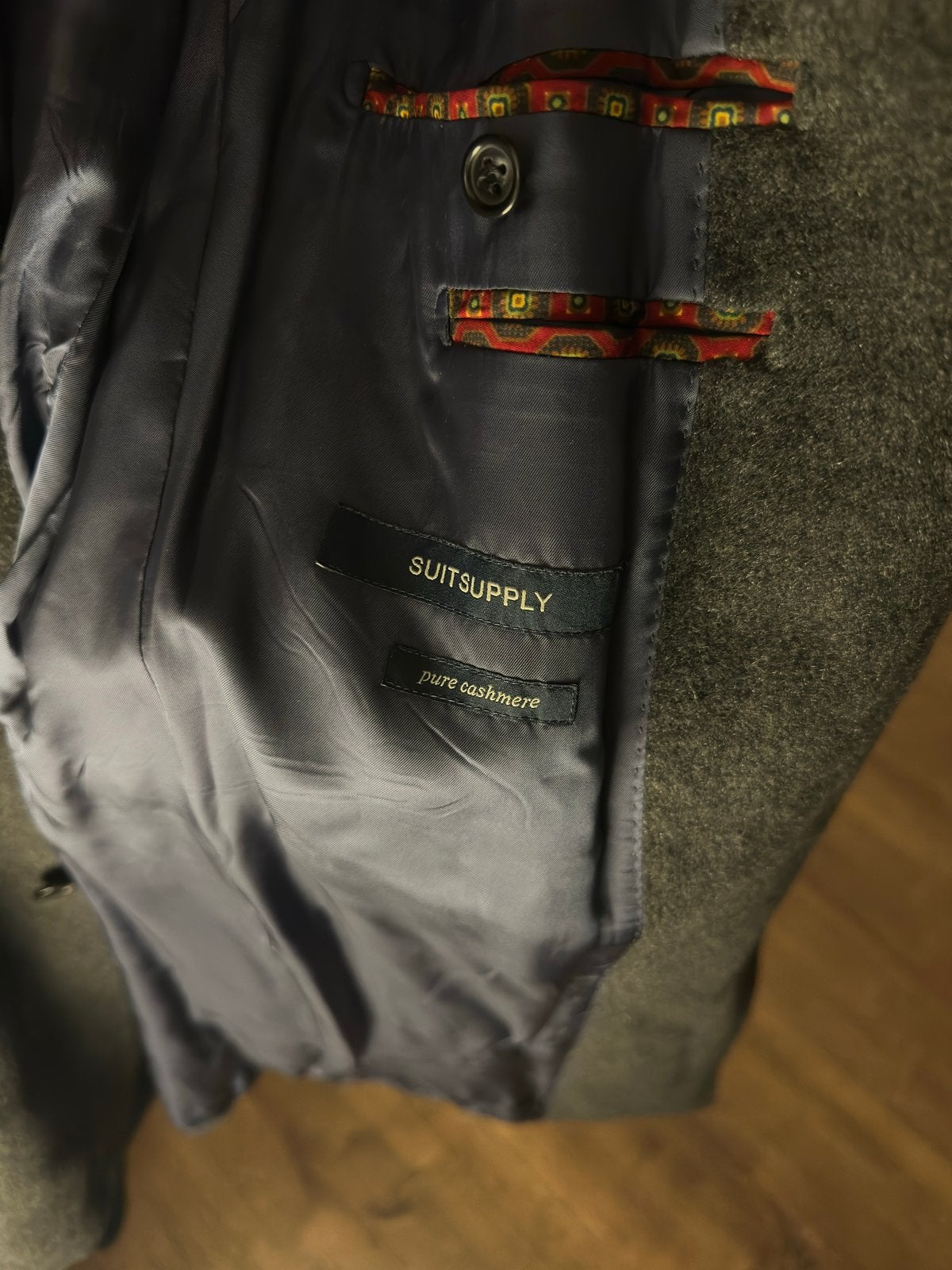 SuitSupply Jas van puur kasjmier - Maat 46, Ophalen of Verzenden, Zo goed als nieuw, Maat 48/50 (M), Grijs