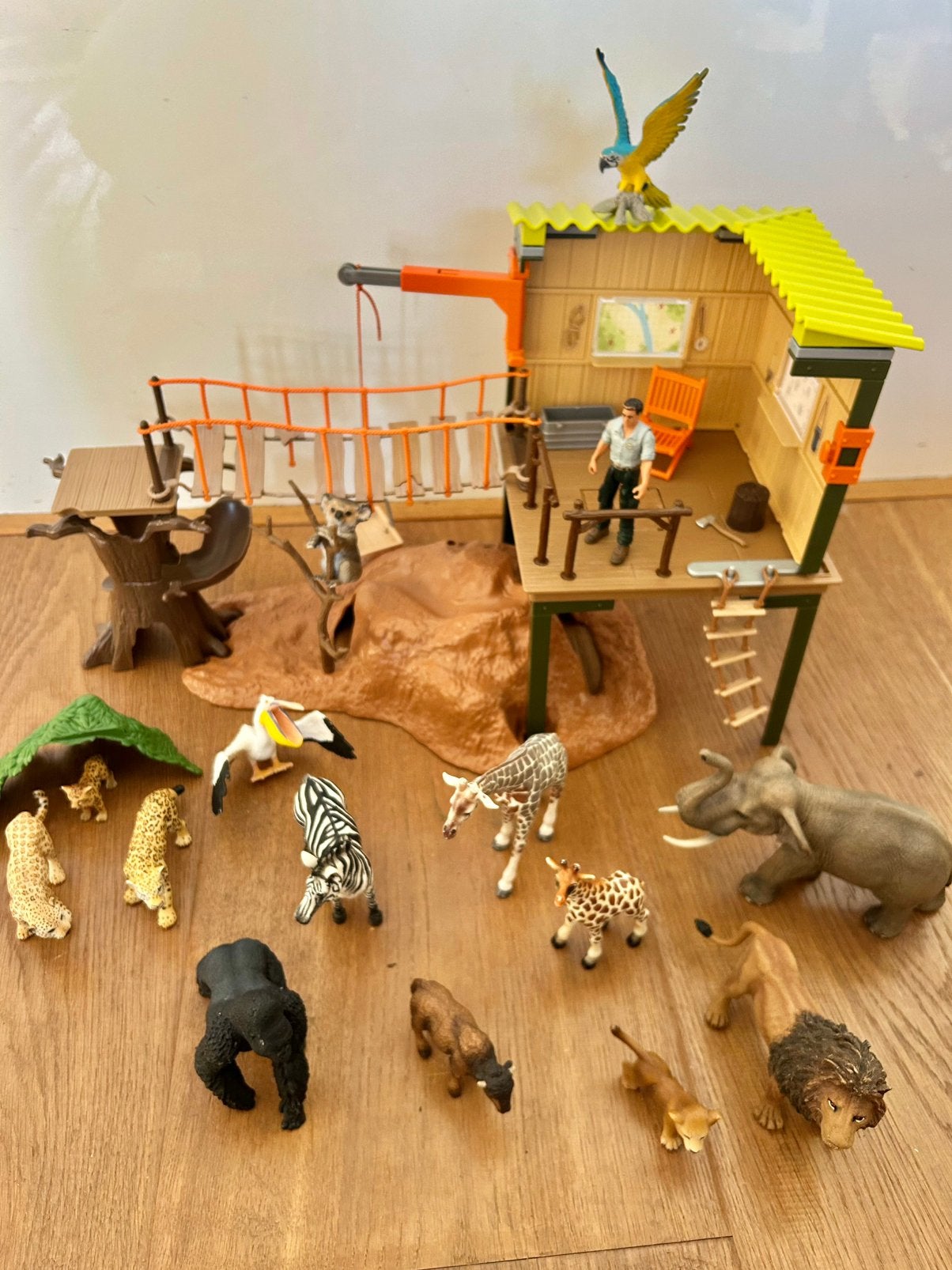 Schleich Safari Avontuur, wilde dieren olifant leeuw, Ophalen of Verzenden, Zo goed als nieuw, Jongen of Meisje