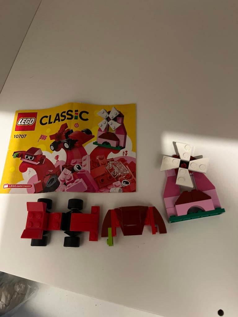 Complete Lego Classic Set 10707 - Creatief Rood, Ophalen of Verzenden, Zo goed als nieuw, Complete set, Lego