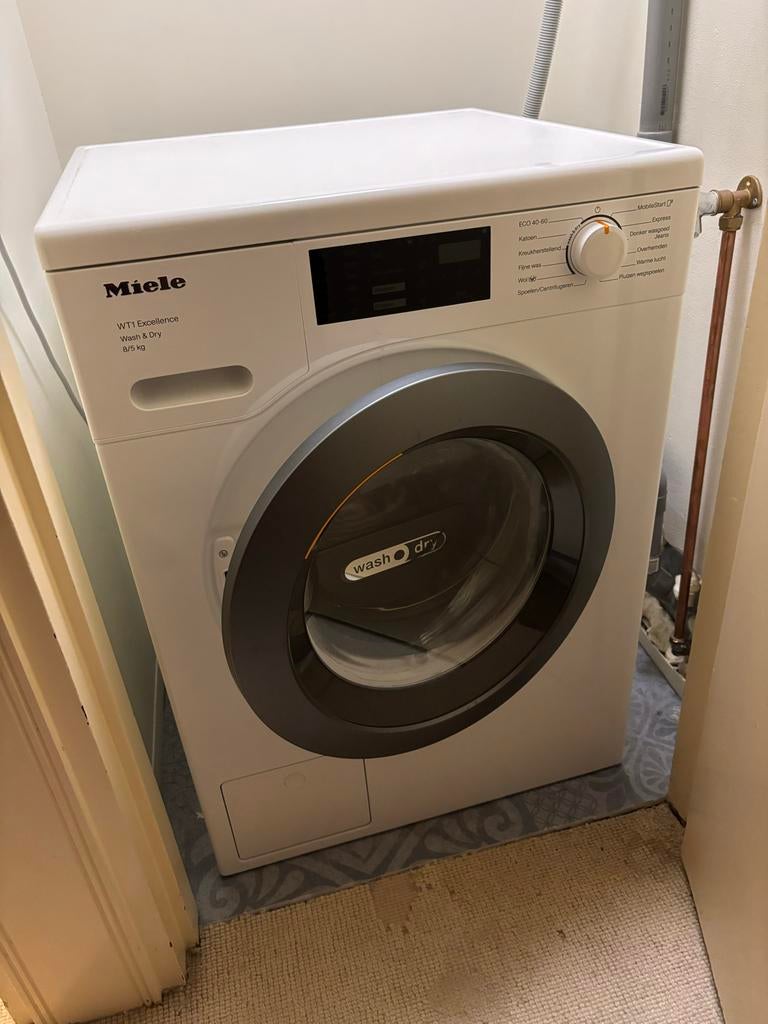 Miele WT1 Excellence Washer/Dryer Combo, Witgoed en Apparatuur, 8 tot 10 kg, Ophalen, Zo goed als nieuw, 85 tot 90 cm