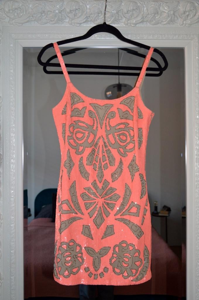 NIEUW: Roze Needle & Thread pailletten jurk - maat 34, Needle & Thread, Nieuw, Ophalen of Verzenden, Roze