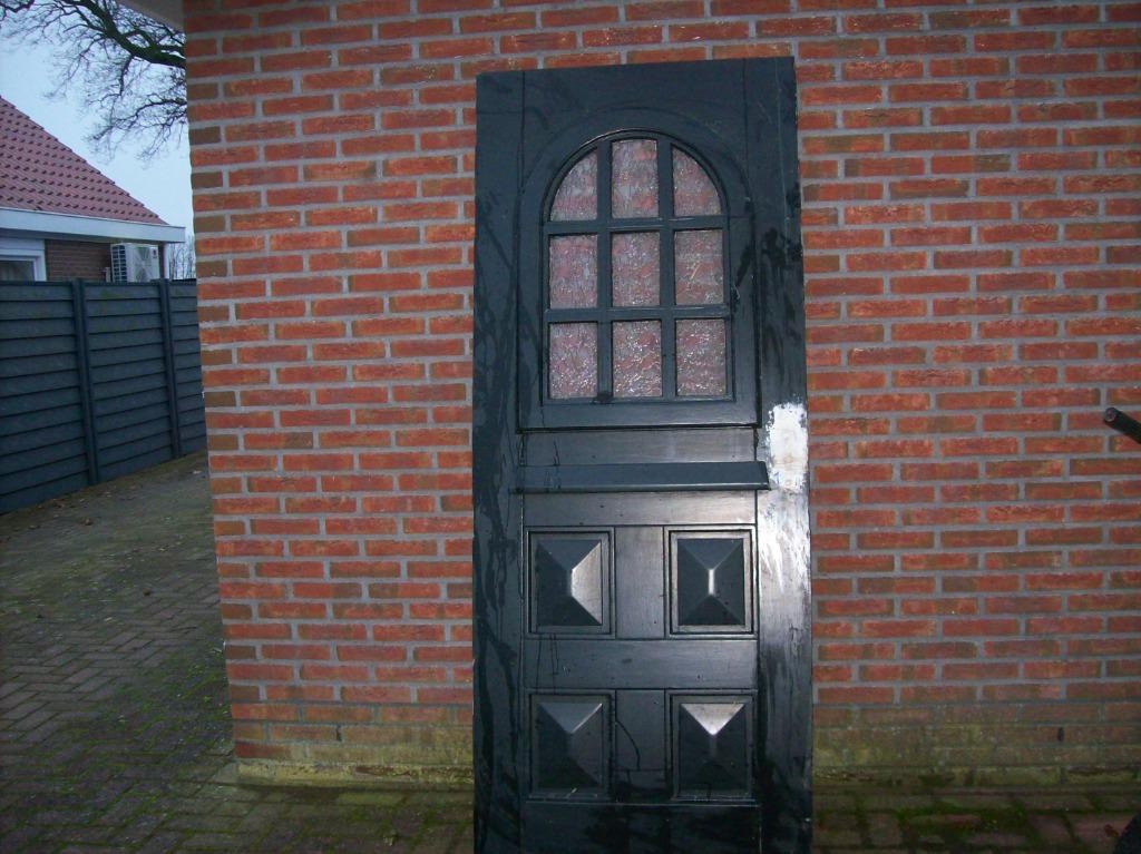 buiten deur met glas, Doe-het-zelf en Verbouw, Gebruikt, 80 tot 100 cm, Ophalen of Verzenden, Buitendeur