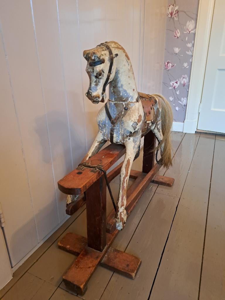 Antiek hobbelpaard / Rocking Horse uit Engeland, Ophalen