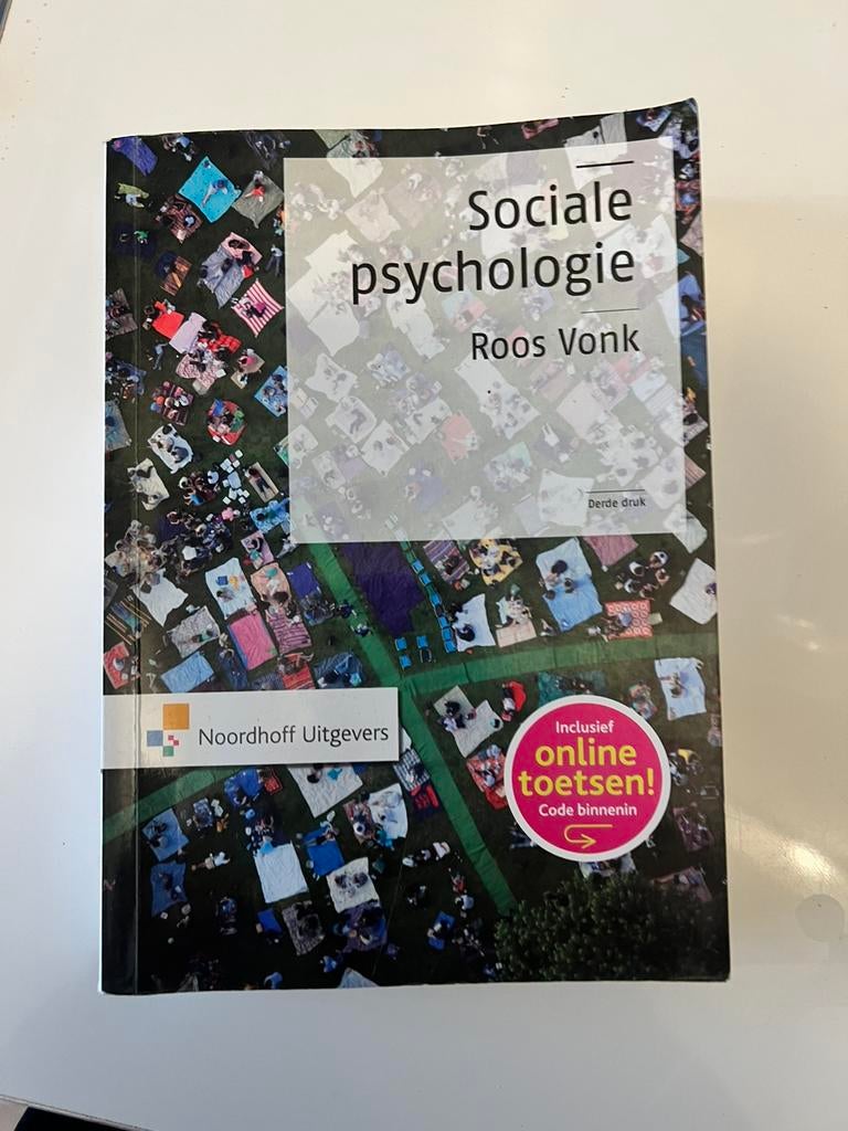Sociale psychologie Roos vonk, Ophalen of Verzenden, Gelezen, Management