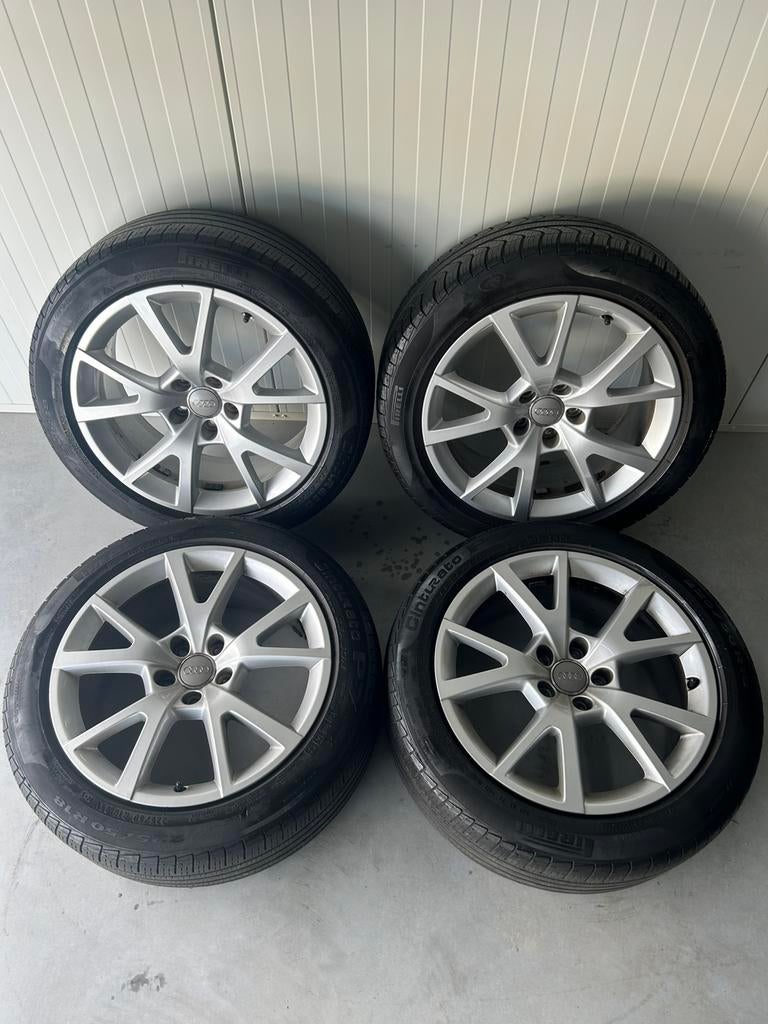 Originele Audi A6 C7 A4 B8 5x112 18 Inch All Season, Auto-onderdelen, Banden en Velgen, 18 inch, Banden en Velgen, Personenwagen