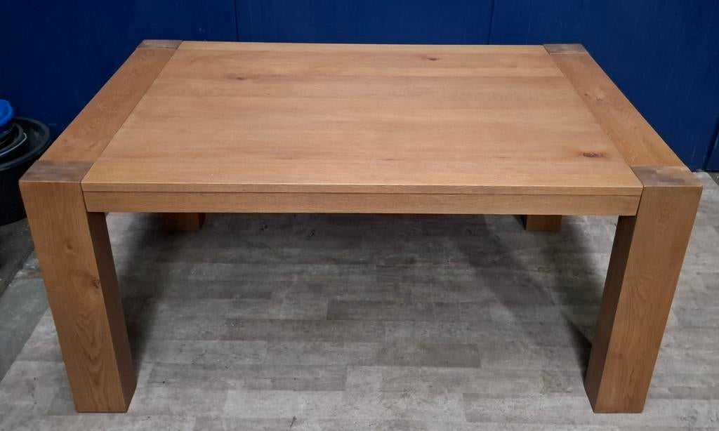 Uitschuifbare eettafel Henders & Hazel 77 x 160/220 x 100 cm, Ophalen, Gebruikt, 100 tot 150 cm, Eikenhout