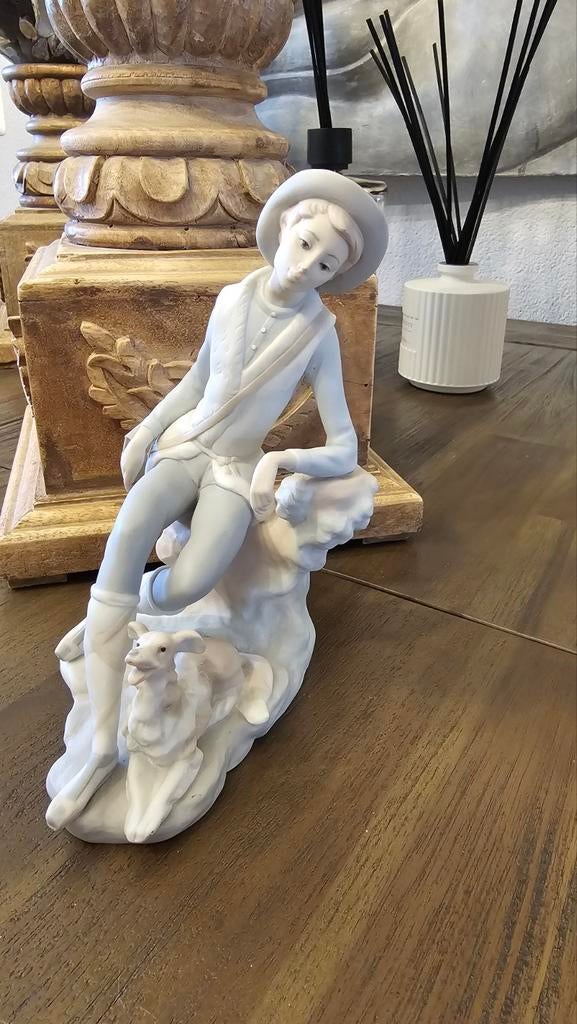 Lladro Herdersjongen met Hond Porseleinen Beeldje, Ophalen of Verzenden
