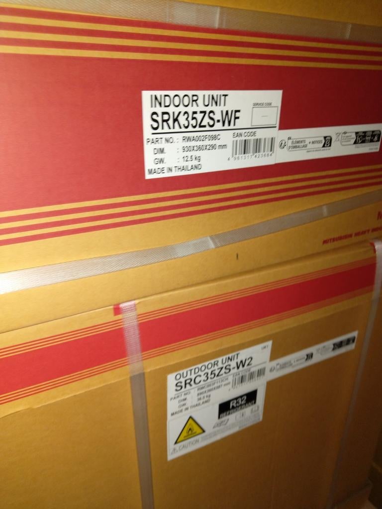 Mitsubishi heavy industries srk35zs-wf zsc35zs-w met wifi, Witgoed en Apparatuur, Airco's, Ophalen of Verzenden, Nieuw
