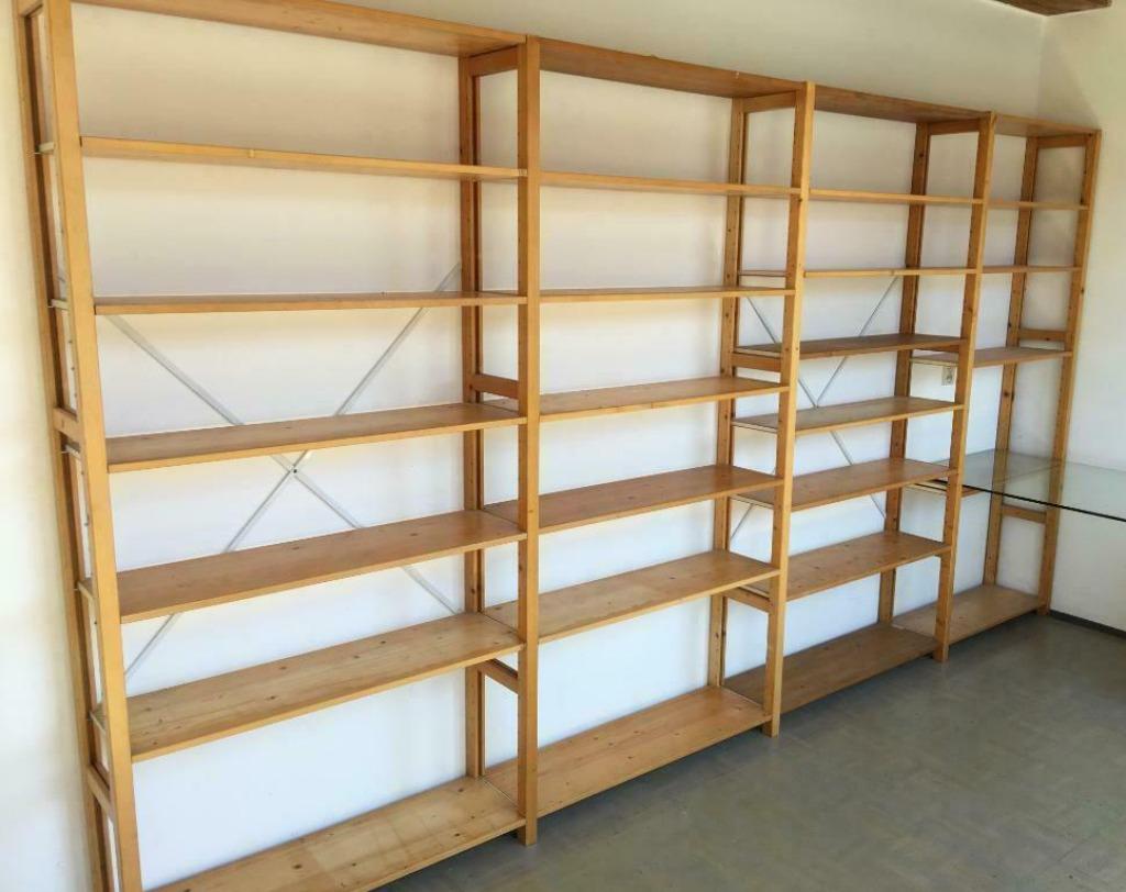 Lundia boekenkast ladekast ladenblok stelling hout vintage, Gebruikt, 5 laden of meer, 200 cm of meer, Lundia
