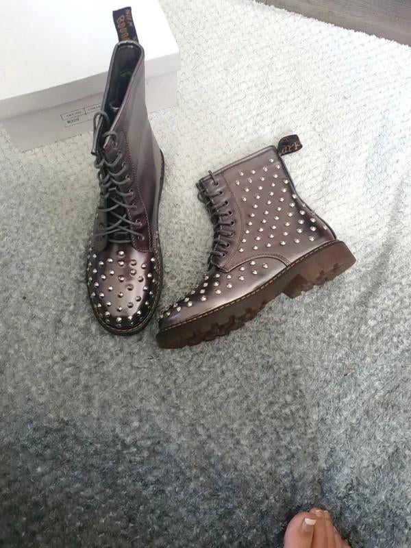 Grijs zwarte (gun) spikes enkellaarsjes maat 37, Schoenen met lage hakken, Nieuw, Ophalen of Verzenden, Grijs