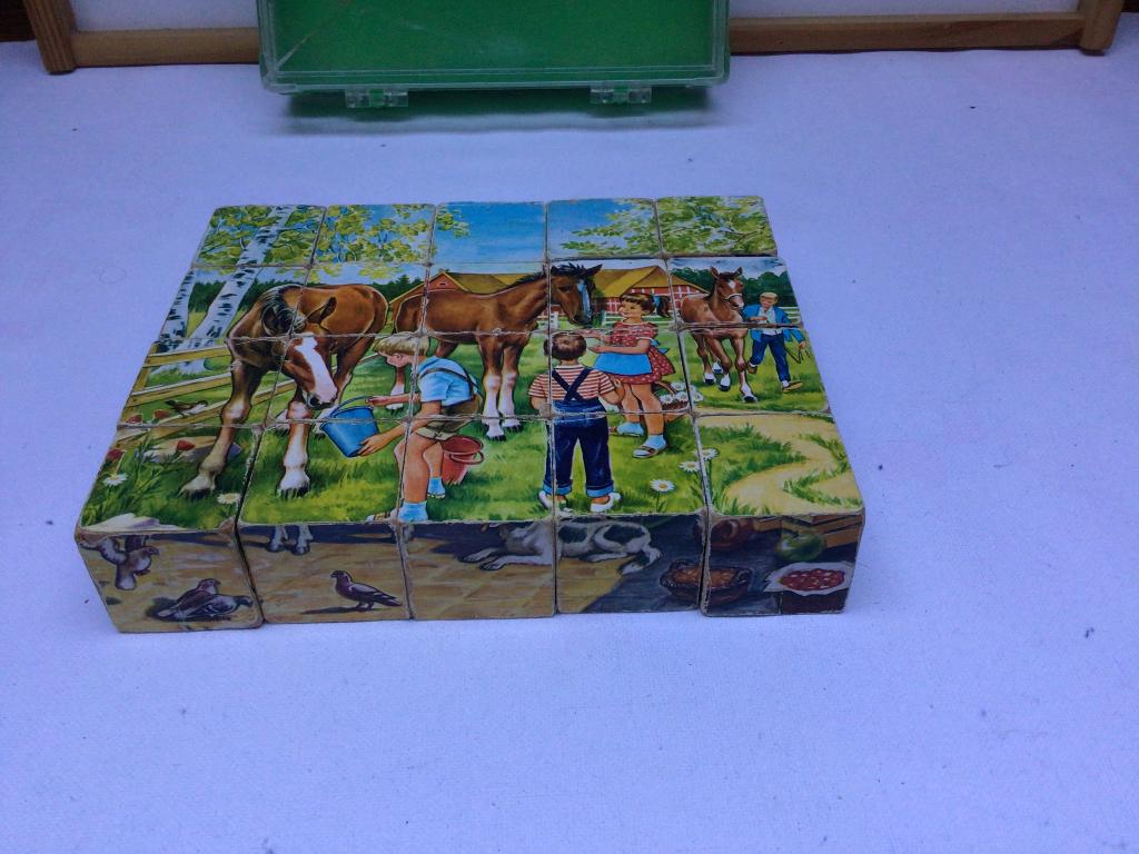 Houten blokpuzzel, Ophalen of Verzenden, Gebruikt, Overige typen