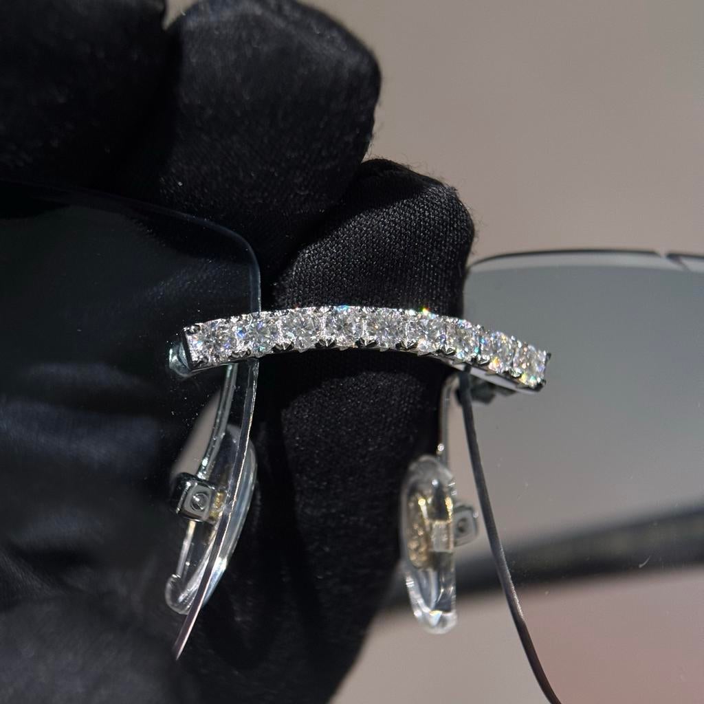 Cartier Moissanite iced out sunglasses (last 3 models)., Overige merken, Zonnebril, Overige kleuren, Nieuw