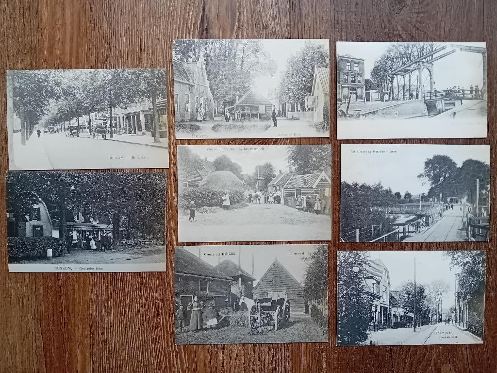 8 oude ansichten uit 't Gooi, Ophalen of Verzenden, Voor 1920, Noord-Brabant