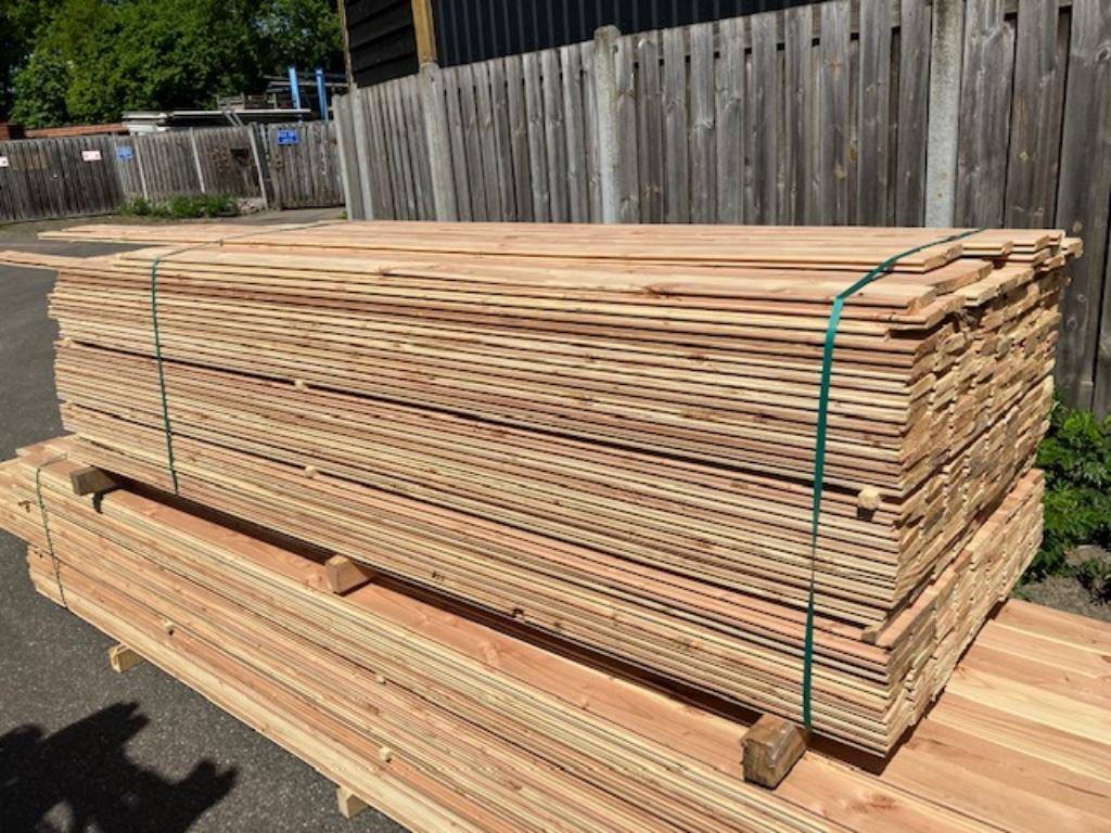 douglas vellingdelen schroten geschaafd 18 mm dik, Doe-het-zelf en Verbouw, Hout en Planken, Nieuw, Plank, Overige houtsoorten
