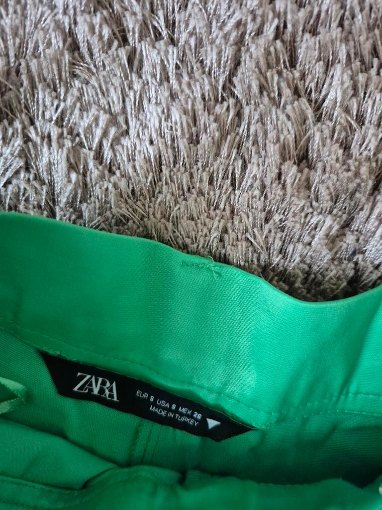 Zara Groene Broek - Maat S, Zara, Ophalen of Verzenden, Zo goed als nieuw, Maat 36 (S)