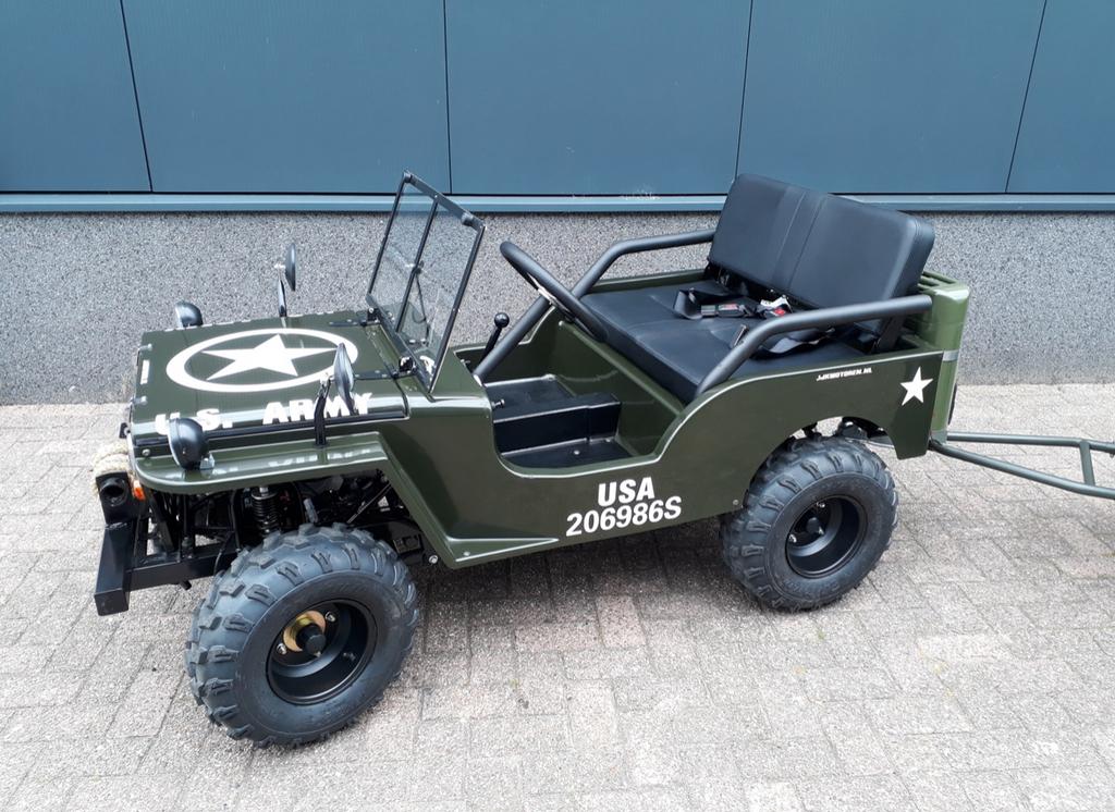Willys Mini Jeep–NIEUW -150 cc full options|Direct leverbaar, 1 cilinder