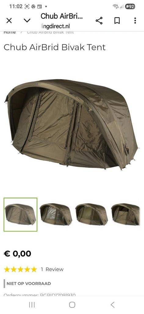 Chub AirBreeze 1 persoon, Ophalen, Zo goed als nieuw