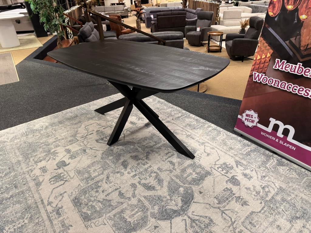 Eettafel Deens zwart 160cm Direct/Leverbaar E-6047, #Eettafel#Tafels#Deens#Zwart#Kruispoot#Spinpoot, Nieuw, 50 tot 100 cm, Mwonenenslapen@ziggo.nl