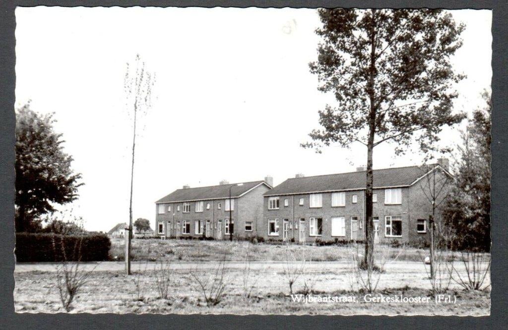 Oude ansicht - Gerkesklooster - Wijbrantstraat - Frl.K, Ophalen of Verzenden, 1940 tot 1960, Ongelopen, Friesland