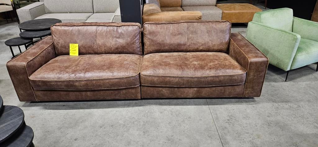 Bank 4-zit ( 2 Elementen) L' ancora Africa leder Tabac NIEUW, Ophalen, Nieuw, Vierpersoons of meer