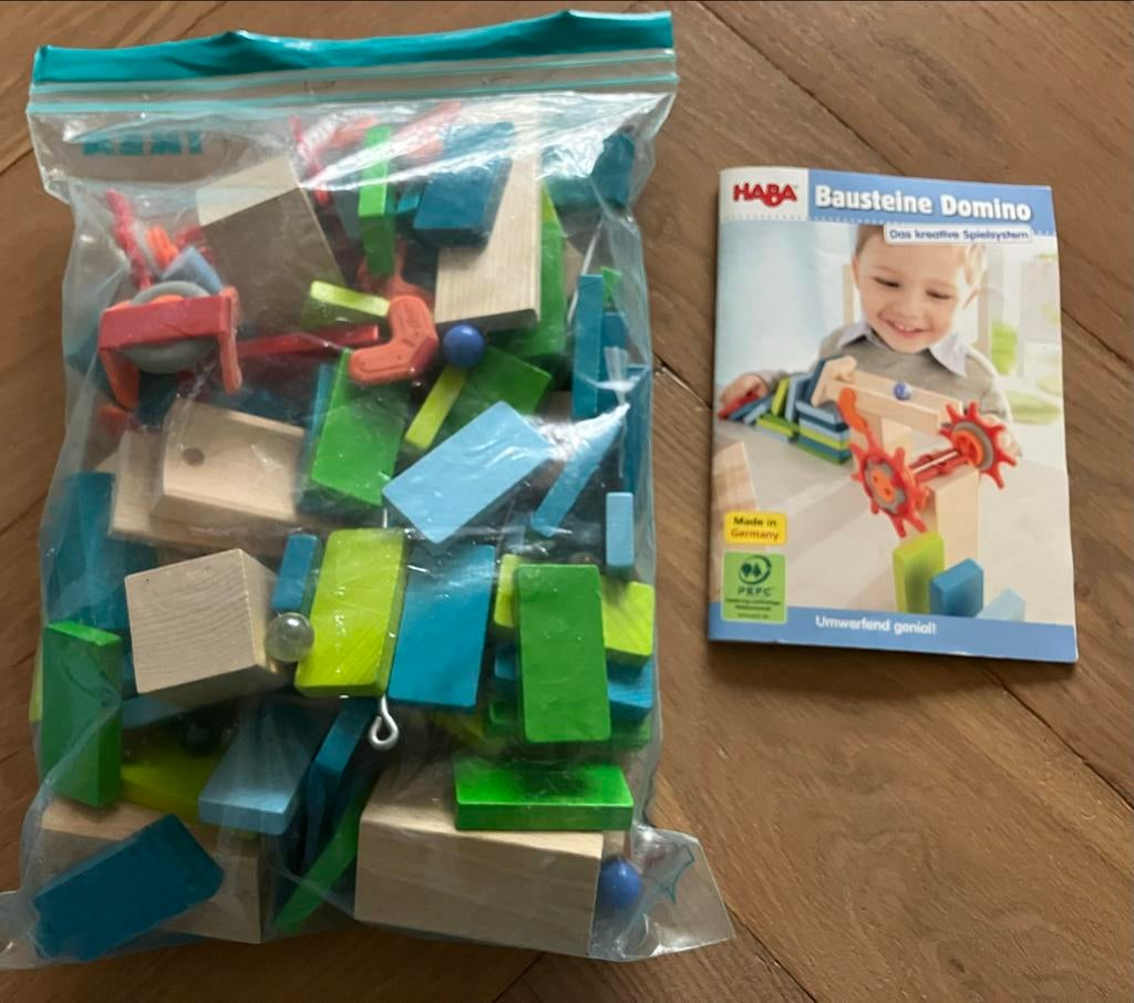 Haba Knikkerbaan Domino Houten Speelgoed, Ophalen of Verzenden, Gebruikt