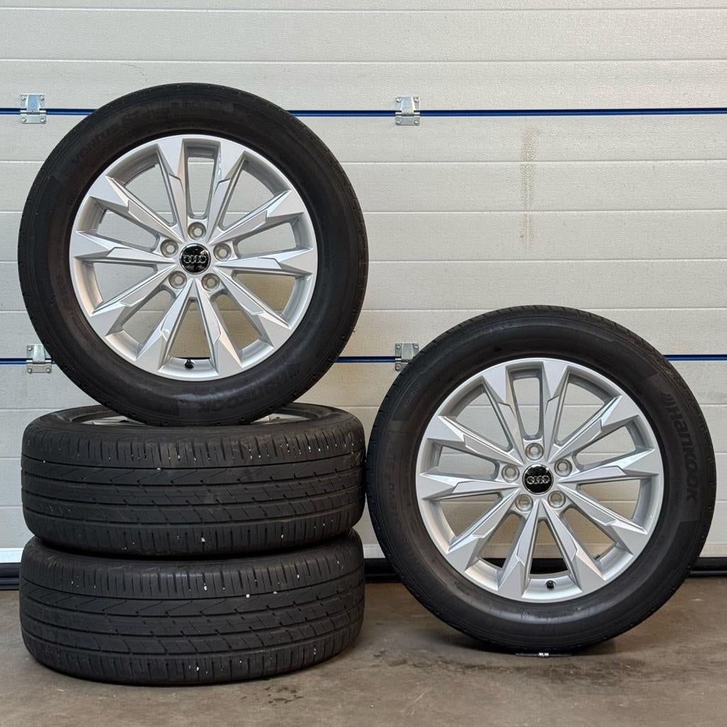 ZGAN 18" Orig. AUDI Q3 Velgen+Goede A merk Zomerbanden 5x112, Ophalen, Gebruikt, Banden en Velgen, Audi