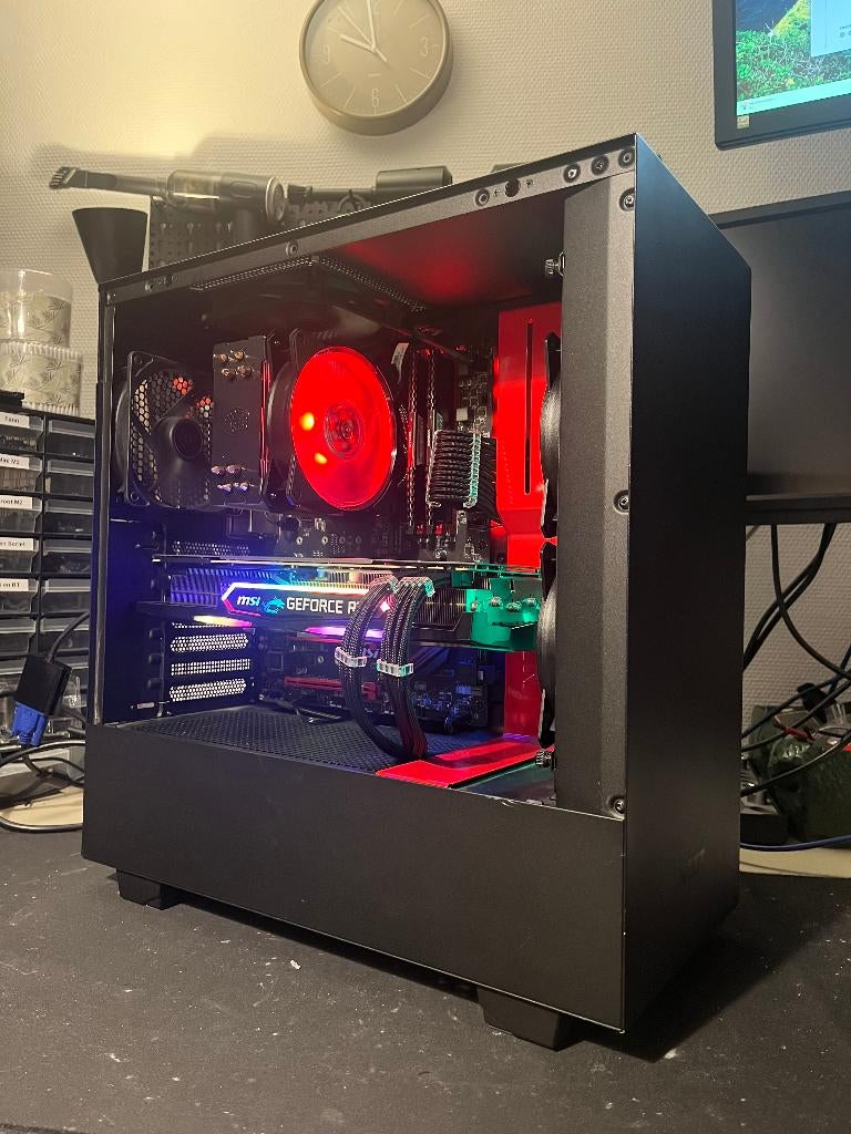 Game pc Ryzen 5 2600, RTX 2070 SUPER, 16gb RAM, 500GB SSD, Zelfgebouwde PC, Virtual Reality, Zo goed als nieuw, SSD