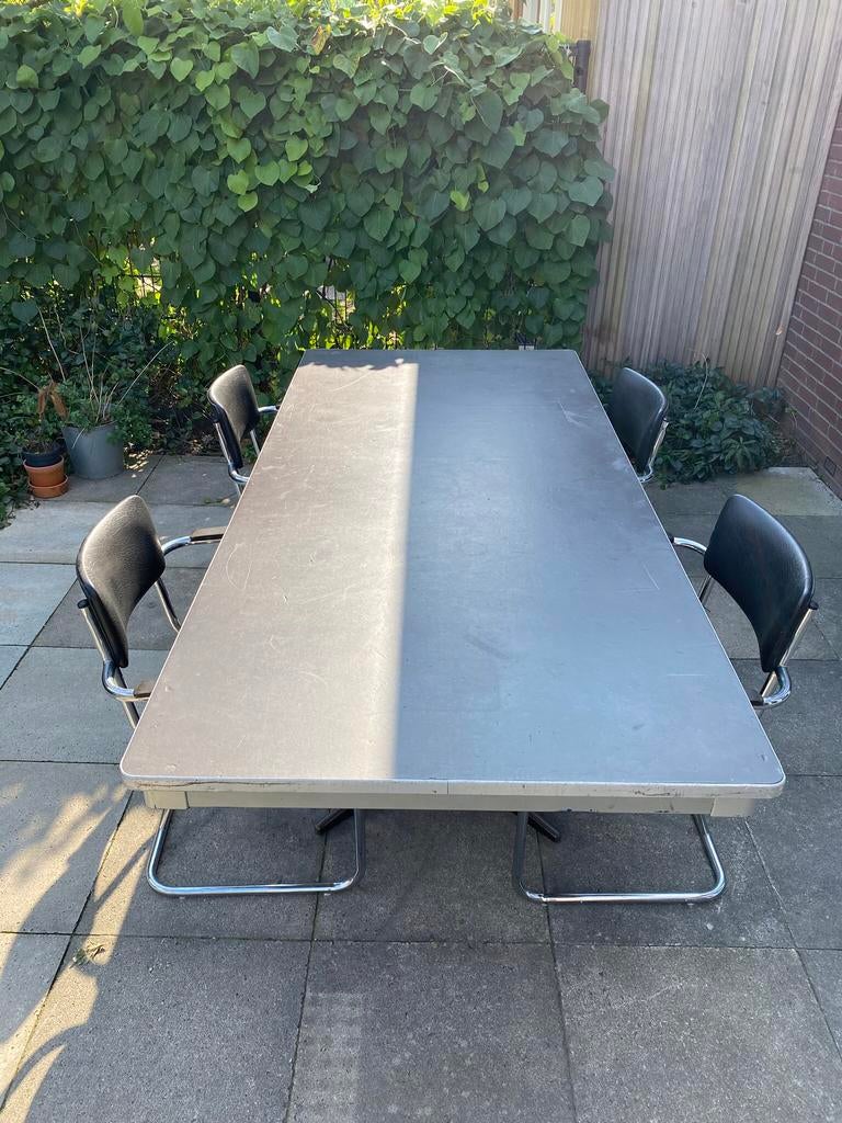 Industriële tafel Ahrend Oda /model Tenentafel / jaren 50, Ophalen, Gebruikt, Overige materialen, 50 tot 100 cm