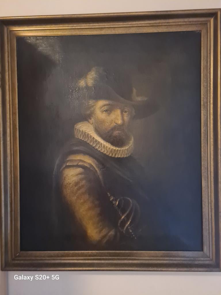 Olieverfschilderij Willem van Oranje - 100x85 cm, Antiek en Kunst, Ophalen