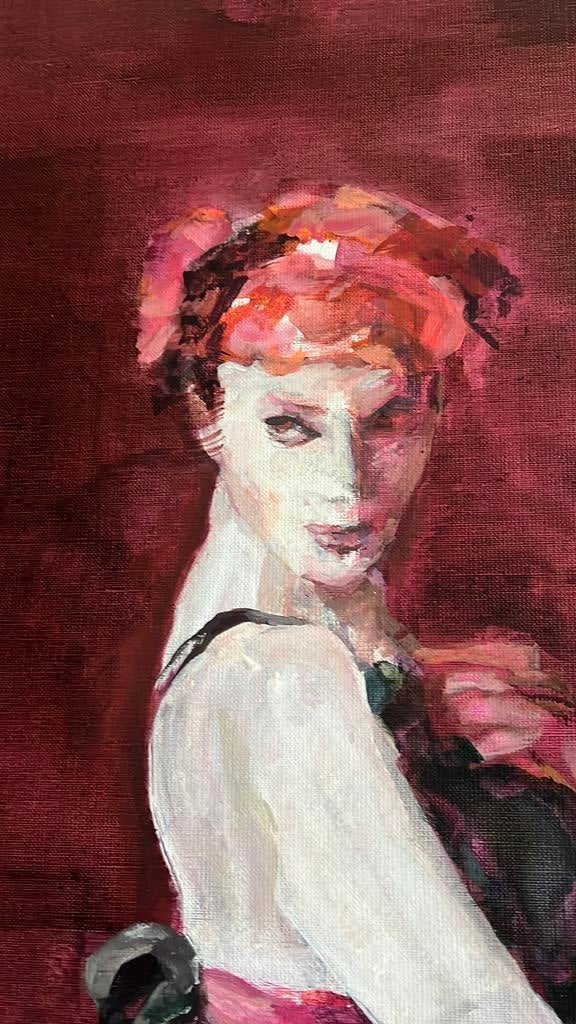 Levante - van de bekende Renée Hogeland acryl met inkt, Ophalen