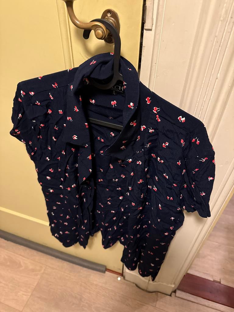 Zilch Bloemenprint Blouse - Maat XL of M, Ophalen of Verzenden, Zo goed als nieuw, Maat 46/48 (XL) of groter, Blauw
