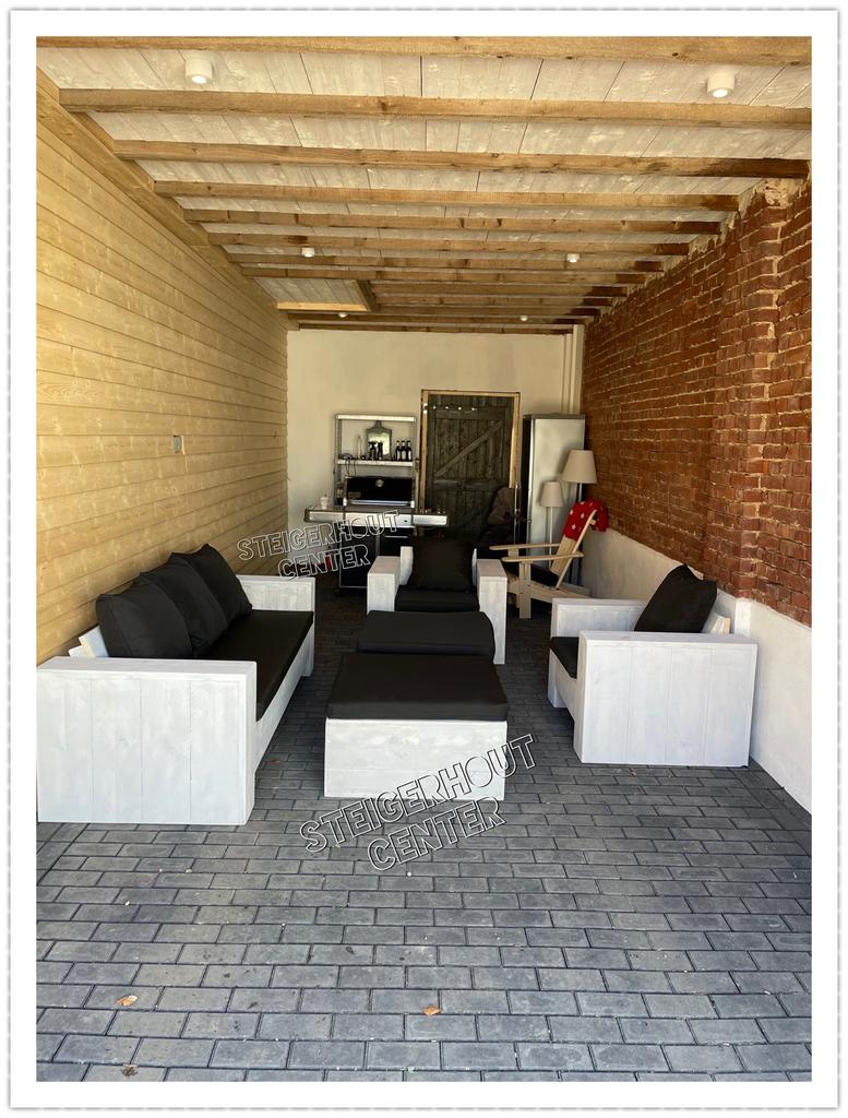 Steigerhout Loungebank Tuinset Terras Banken Tuin Meubelen, Verzenden, Steigerhout, Nieuw, Eettafel