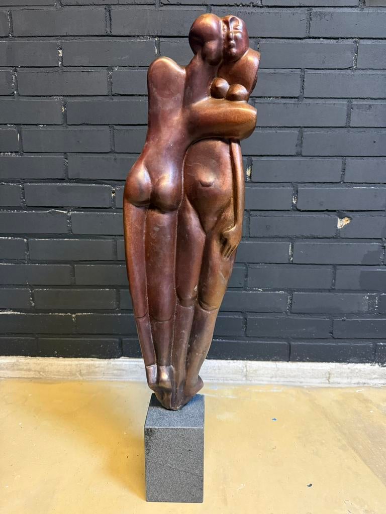 Theo Mackaay – Verstrengeling (1991) — Bronzen Sculptuur, Antiek en Kunst, Ophalen