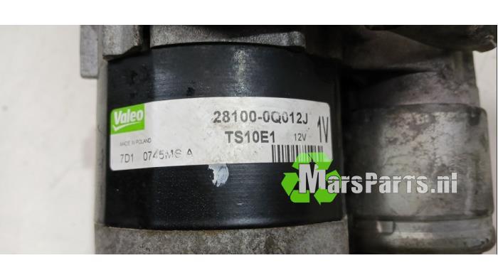 Startmotor van een Citroen C1