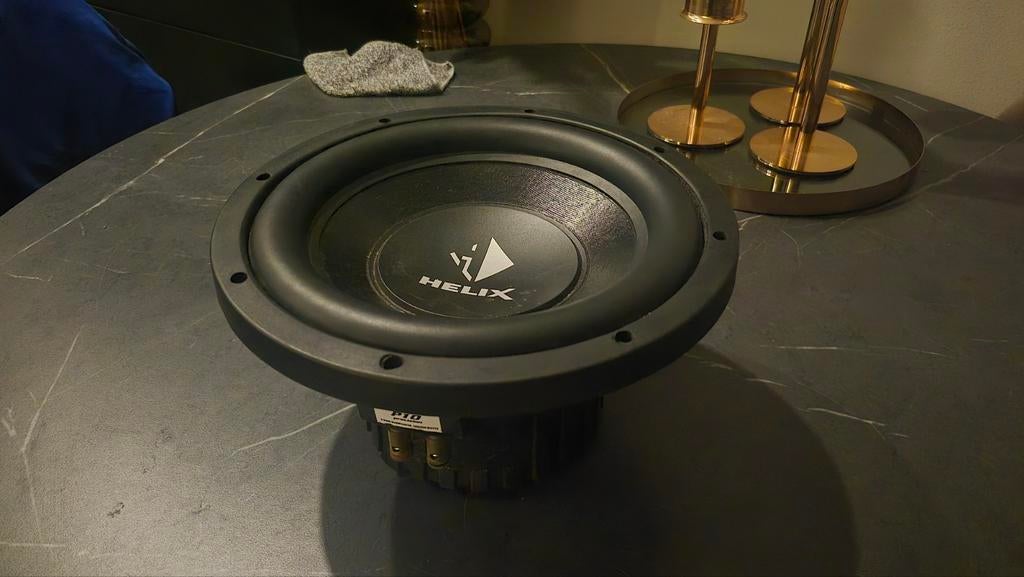 Helix subwoofer 10inch, Ophalen of Verzenden, 120 watt of meer, Subwoofer, Overige merken
