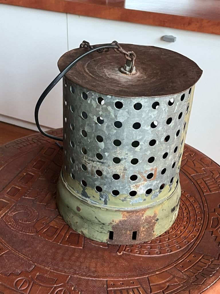 Vintage metalen stormlantaarn | Industriële hanglamp | Outdo, Ophalen, Gebruikt, Industrieel design, Metaal