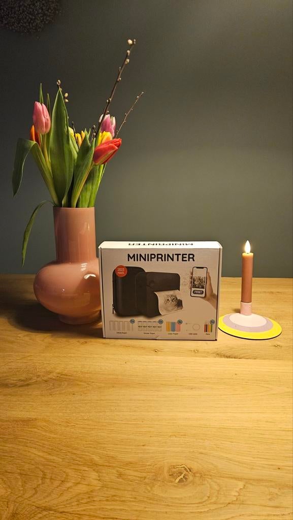 Mini printer met rolletjes en stiftjes gloednieuw, Computers en Software, Printers, Ophalen of Verzenden