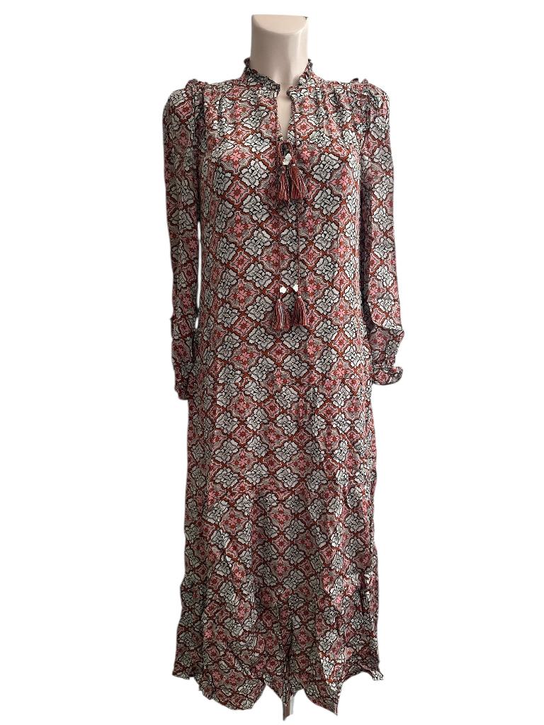 Moliin jurk S, Kleding | Dames, Jurken, Ophalen of Verzenden, Zo goed als nieuw, Rood, Onder de knie