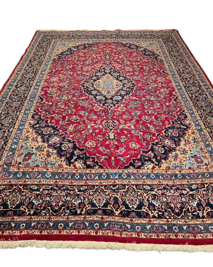 groot Perzisch tapijt Kashan 350x250 wollen vloerkleed iran, 1185VB, De handelmaatschappij, Groot Perzisch tapijt kashan wollen vloerkleed handgknoopt iran