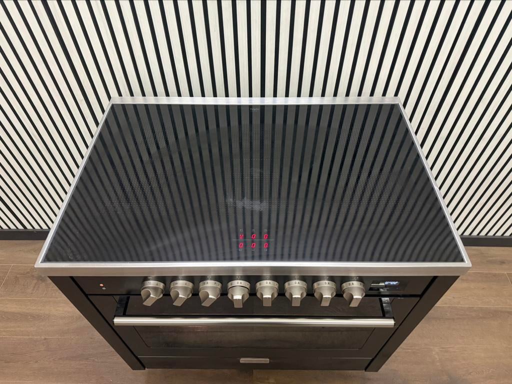 Luxe Pelgrim Fornuis INDUCTIE met 6 zones 90 cm, Witgoed en Apparatuur, Fornuizen, 60 cm of meer, Fornello Esperta, Ophalen of Verzenden