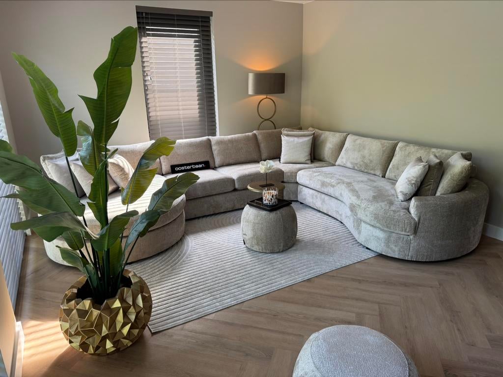 Luxe Teddy Velvet U-bank Cocona 170x380x300cm NIEUW - Uniek, Info@oosterbaanwonen.nl, Venus 31 8448CE Heerenveen, Hoekbank, Oosterbaan Wonen