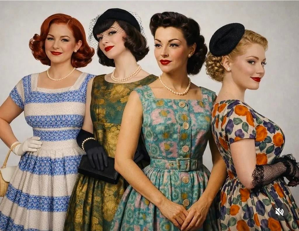 Grote voorraad originele vintage kleding 1930-1970, Kleding | Dames, Jurken, Ophalen, Gedragen, Maat 38/40 (M)