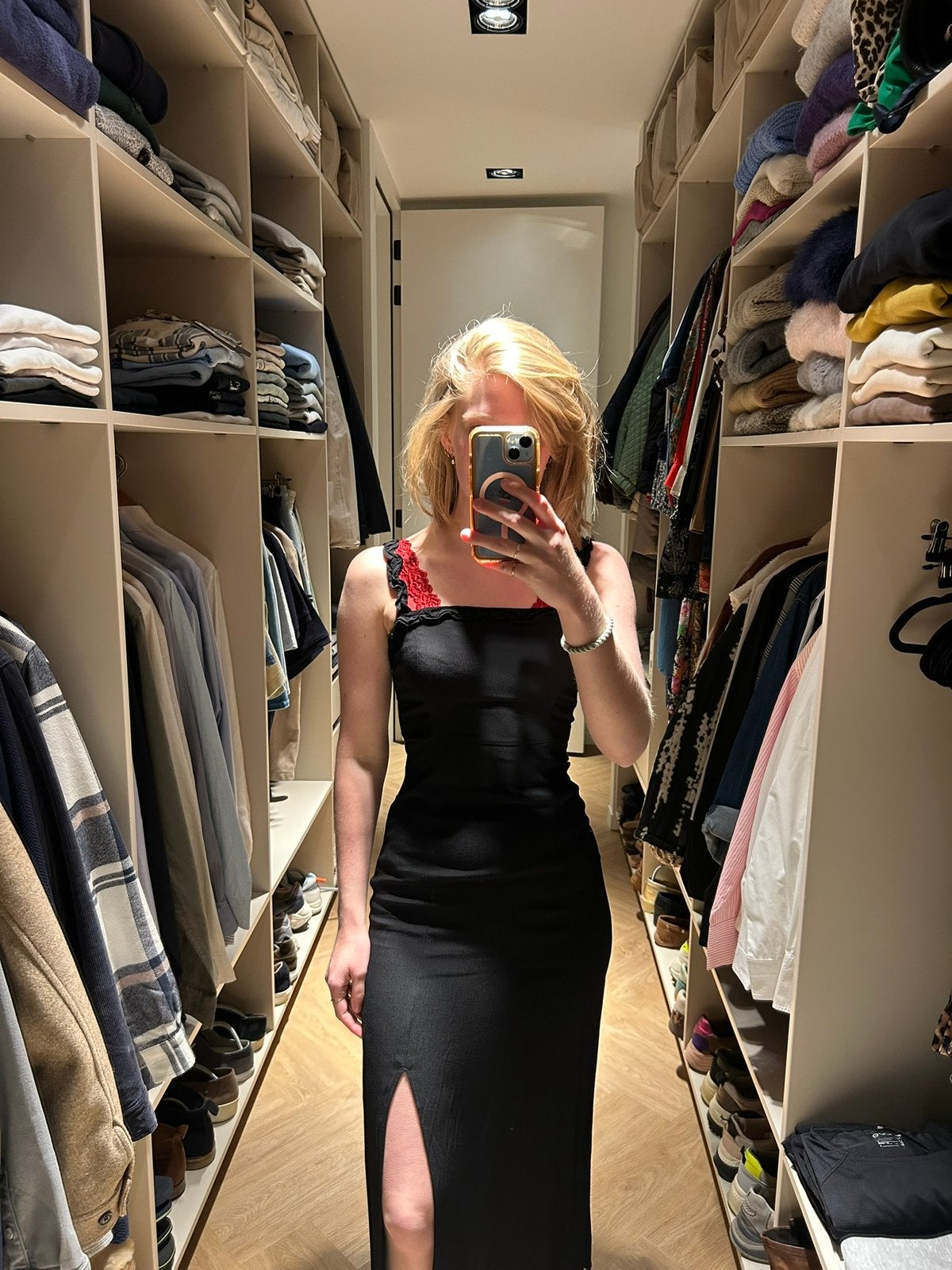 Costes zwarte jurk met split XS, Zwart, Ophalen of Verzenden, Zo goed als nieuw, Maat 34 (XS) of kleiner