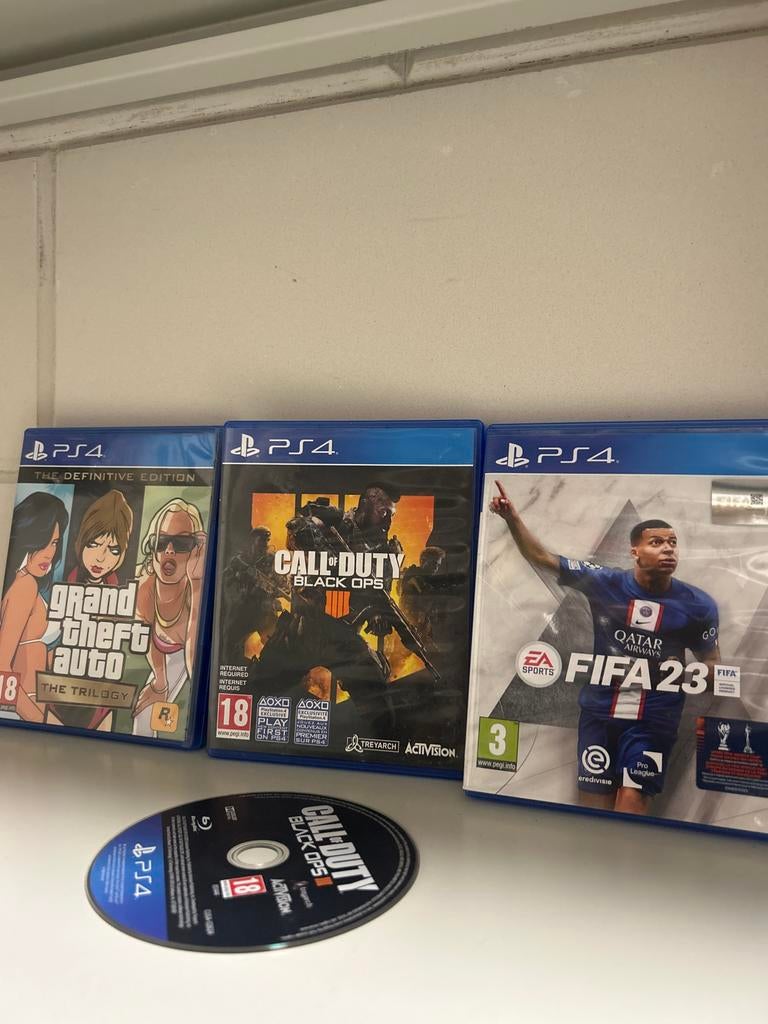 PlayStation 4 Spellen: GTA, Call of Duty, FIFA 23, Gebruikt, Vanaf 18 jaar, Overige genres, Eén computer