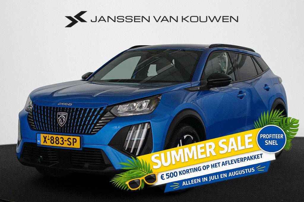 Peugeot e-2008 EV Allure 54 kWh Achteruitrijcamera Navigatie, Auto's, Peugeot, Gebruikt, 156 pk, Blauw, Origineel Nederlands