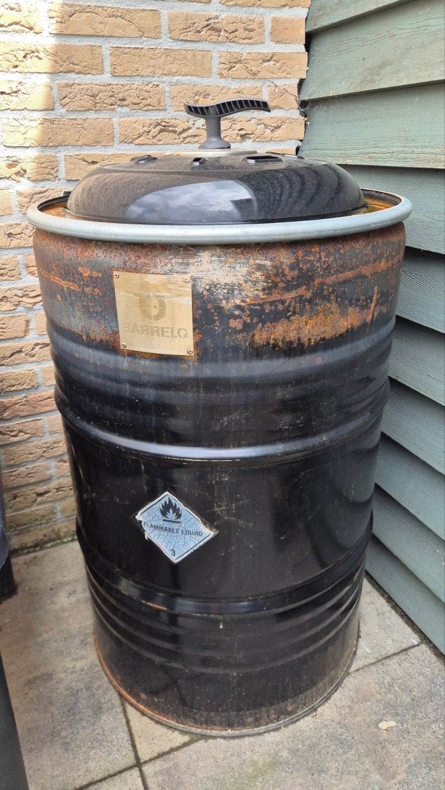 BarrelQ BBQ Barrel inclusief hoes, Ophalen, Gebruikt, BarrelQ